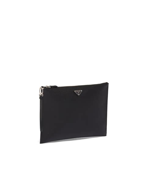 prada saffiano leather pouch